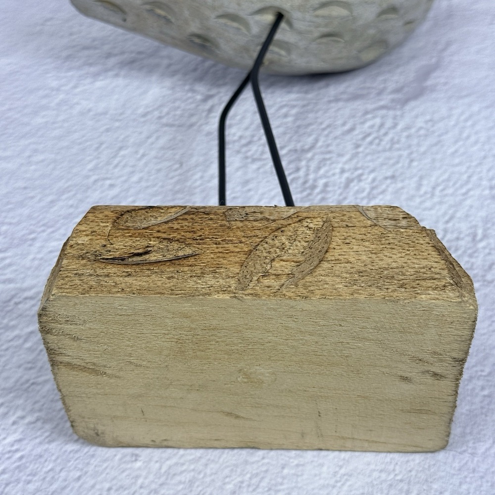 Hand Carved Wooden Egret Shorebird Sculpture Coastal Beach Decor Rustic Bird Art - Picture 14 of 16